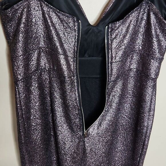 IRIS Gold foil Crackle cocktail dress - Picture 5 of 9